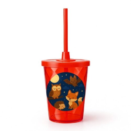 Copo Twister Personalizado 300ml Animais Noturnos
