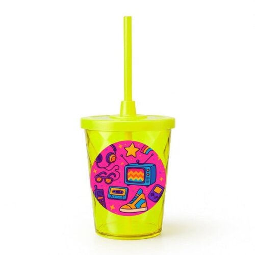 Copo Twister Personalizado 300ml Anos 80