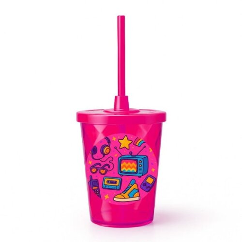 Copo Twister Personalizado 300ml Anos 80