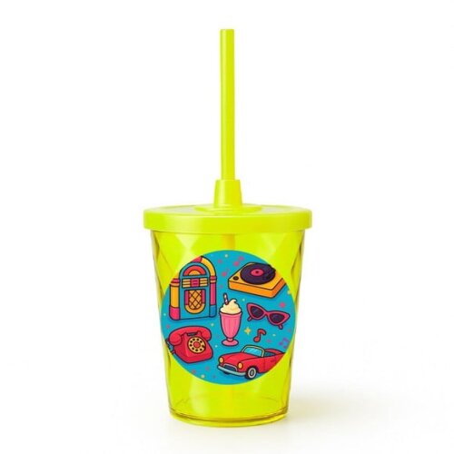 Copo Twister Personalizado 300ml Anos 50