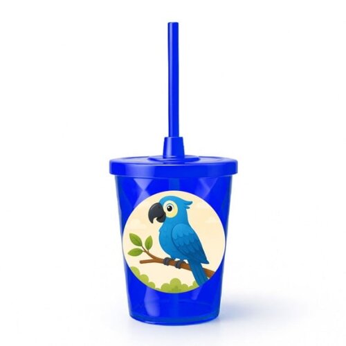 Copo Twister Personalizado 300ml Arara Azul