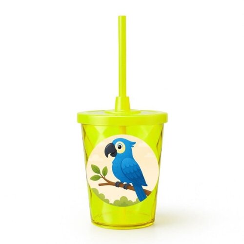 Copo Twister Personalizado 300ml Arara Azul