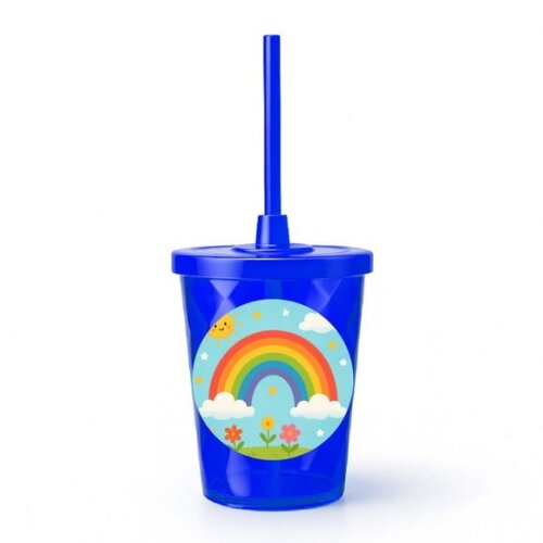 Copo Twister Personalizado 300ml Arco-íris
