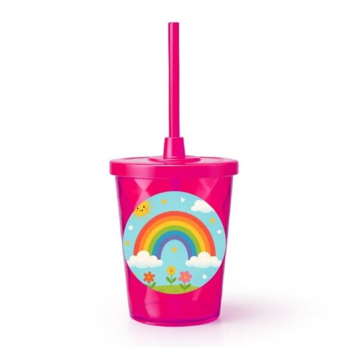 Copo Twister Personalizado 300ml Arco-íris