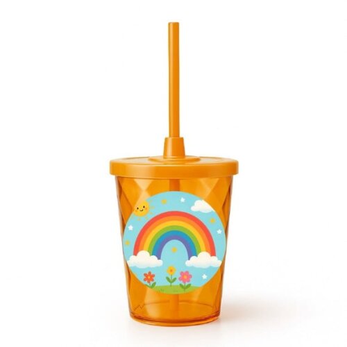 Copo Twister Personalizado 300ml Arco-íris
