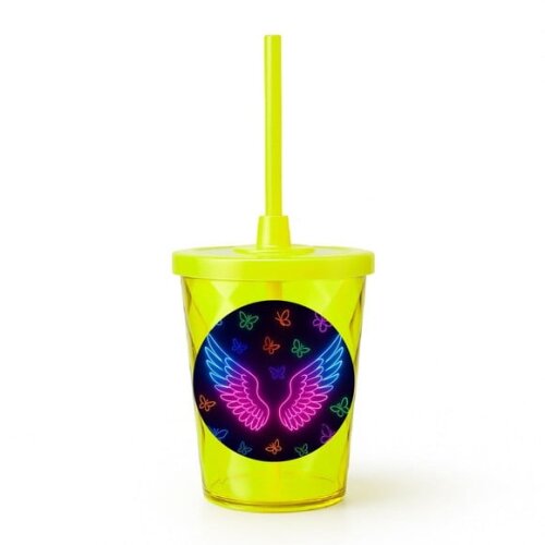 Copo Twister Personalizado 300ml Asas Neon