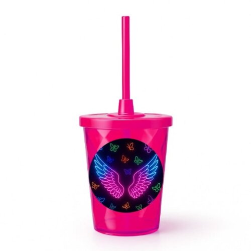 Copo Twister Personalizado 300ml Asas Neon