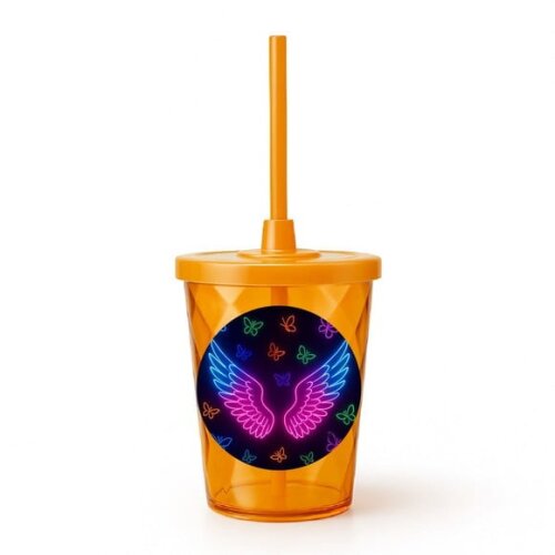 Copo Twister Personalizado 300ml Asas Neon