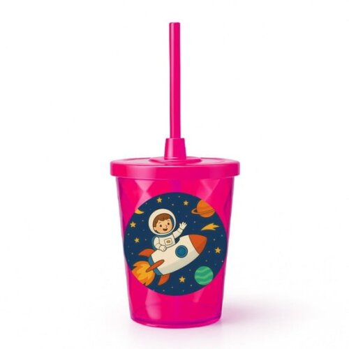 Copo Twister Personalizado 300ml Aventura Espacial