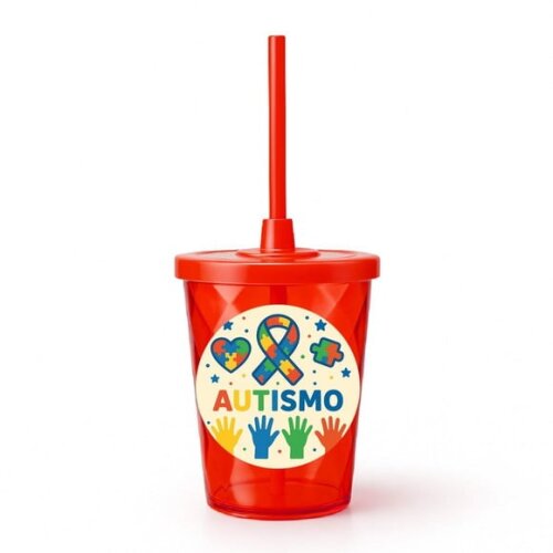 Copo Twister Personalizado 300ml Autismo