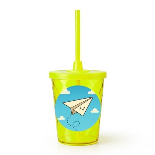 Copo Twister Personalizado 300ml Aviãozinho de Papel