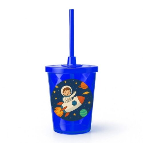 Copo Twister Personalizado 300ml Aventura Espacial