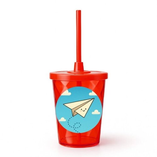 Copo Twister Personalizado 300ml Aviãozinho de Papel