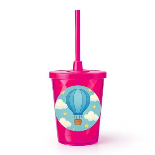Copo Twister Personalizado 300ml Balão de Ar Azul