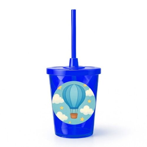 Copo Twister Personalizado 300ml Balão de Ar Azul