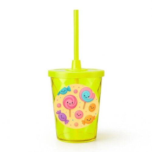 Copo Twister Personalizado 300ml Balas e Pirulitos