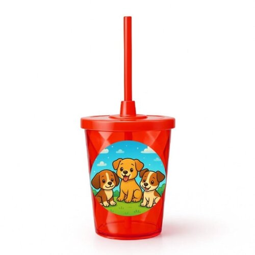 Copo Twister Personalizado 300ml Cachorrinhos