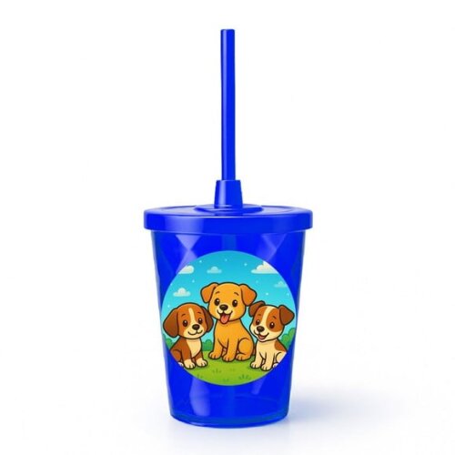 Copo Twister Personalizado 300ml Cachorrinhos