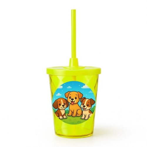 Copo Twister Personalizado 300ml Cachorrinhos