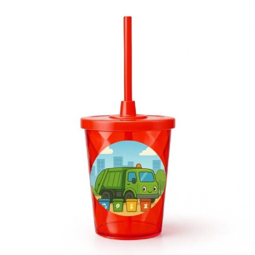 Copo Twister Personalizado 300ml Caminhão de Lixo