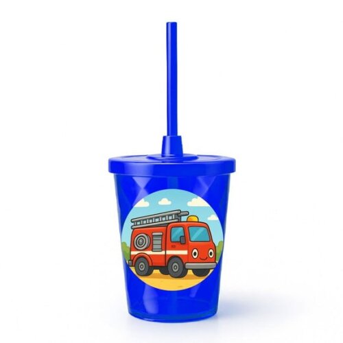 Copo Twister Personalizado 300ml Caminhão de Bombeiro