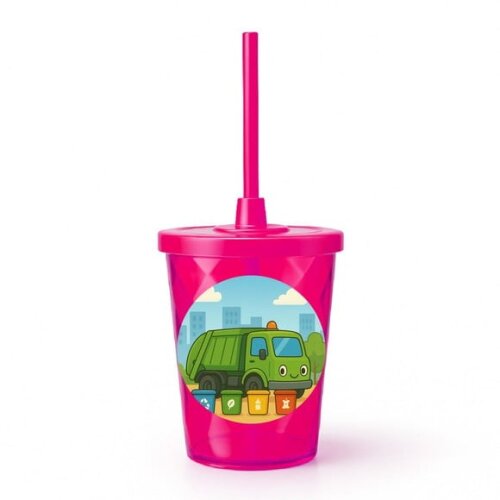Copo Twister Personalizado 300ml Caminhão de Lixo