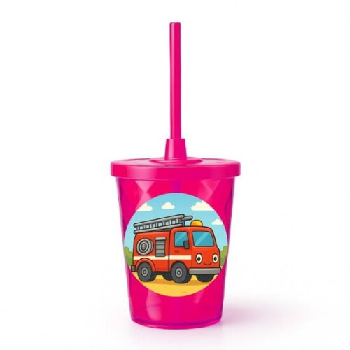 Copo Twister Personalizado 300ml Caminhão de Bombeiro