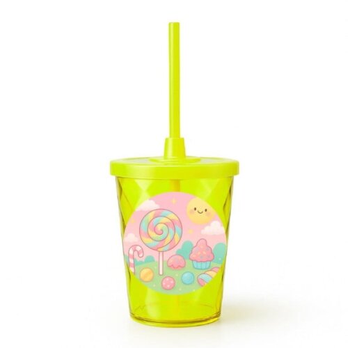 Copo Twister Personalizado 300ml Candy Color