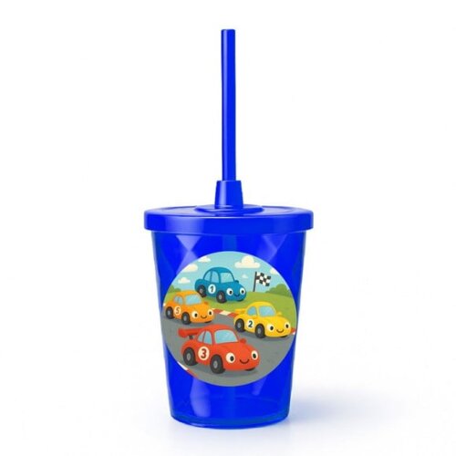 Copo Twister Personalizado 300ml Carros de Corridas