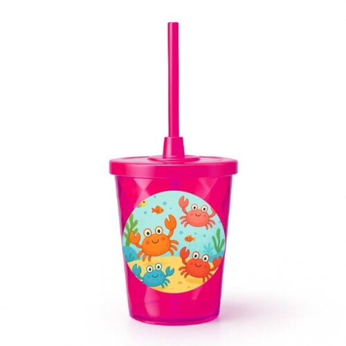 Copo Twister Personalizado 300ml Caranguejinhos