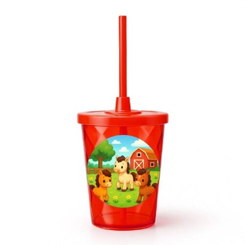 Copo Twister Personalizado 300ml Cavalinhos