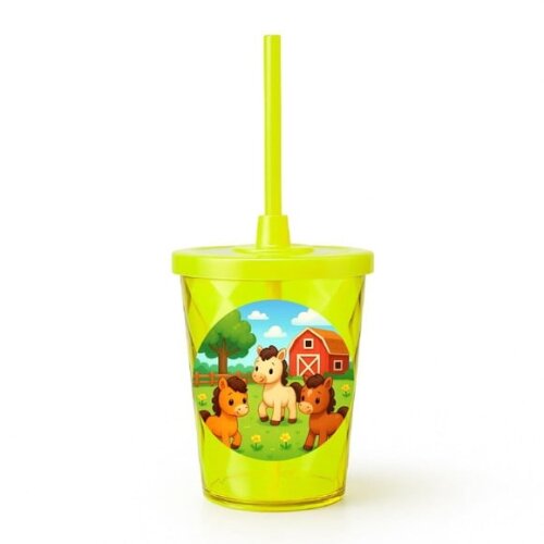 Copo Twister Personalizado 300ml Cavalinhos