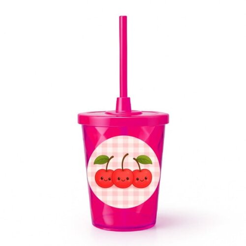 Copo Twister Personalizado 300ml Cerejinha
