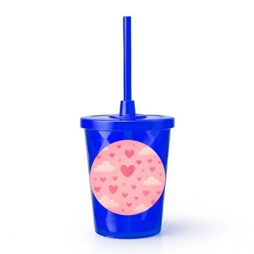 Copo Twister Personalizado 300ml Céu Rosa