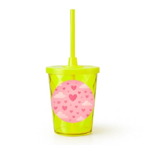 Copo Twister Personalizado 300ml Céu Rosa