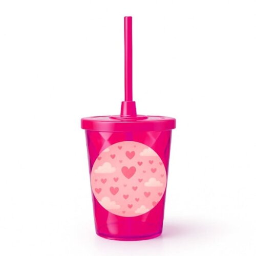 Copo Twister Personalizado 300ml Céu Rosa