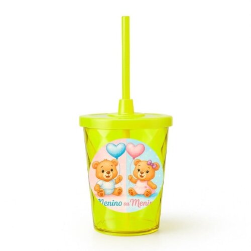 Copo Twister Personalizado 300ml Chá de Revelação