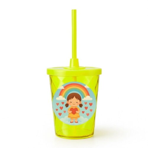 Copo Twister Personalizado 300ml Chuva de Amor