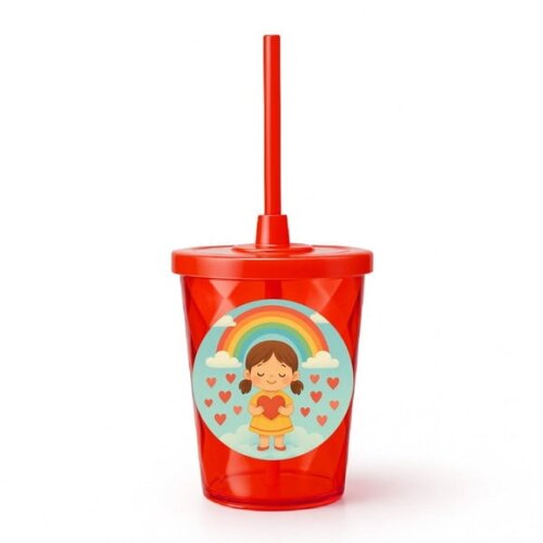 Copo Twister Personalizado 300ml Chuva de Amor