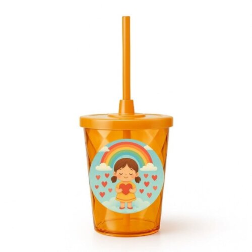 Copo Twister Personalizado 300ml Chuva de Amor