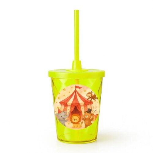 Copo Twister Personalizado 300ml Circo Aquarela