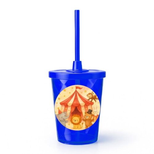 Copo Twister Personalizado 300ml Circo Aquarela