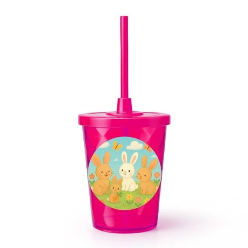 Copo Twister Personalizado 300ml Coelhinhos