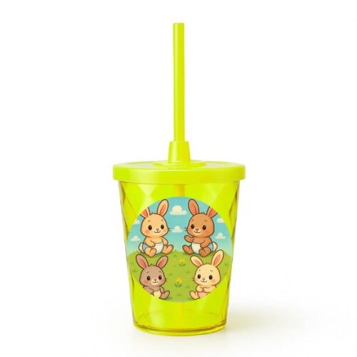 Copo Twister Personalizado 300ml Coelhinhos Baby