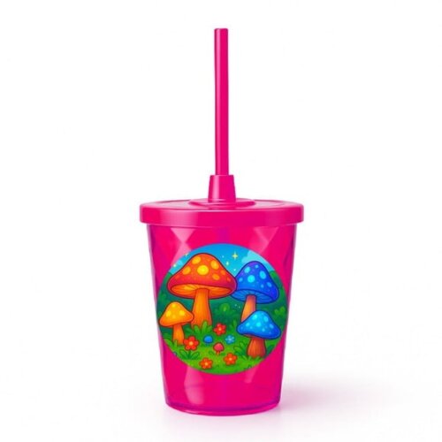 Copo Twister Personalizado 300ml Cogumelos Mágicos