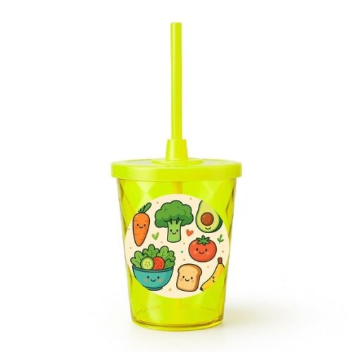 Copo Twister Personalizado 300ml Comidinhas Saudáveis