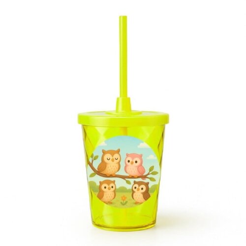 Copo Twister Personalizado 300ml Corujinhas