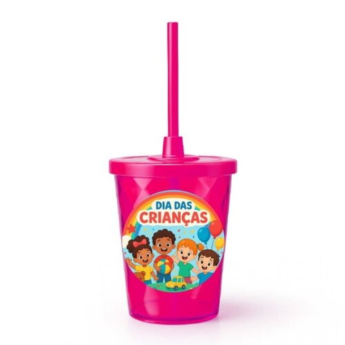 Copo Twister Personalizado 300ml Dia das Crianças