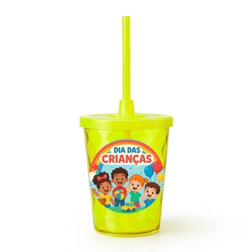 Copo Twister Personalizado 300ml Dia das Crianças
