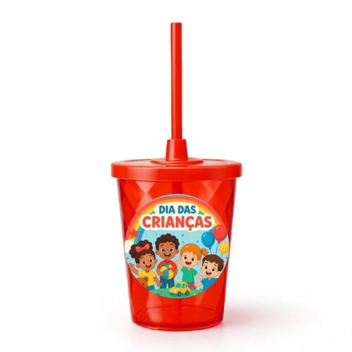 Copo Twister Personalizado 300ml Dia das Crianças